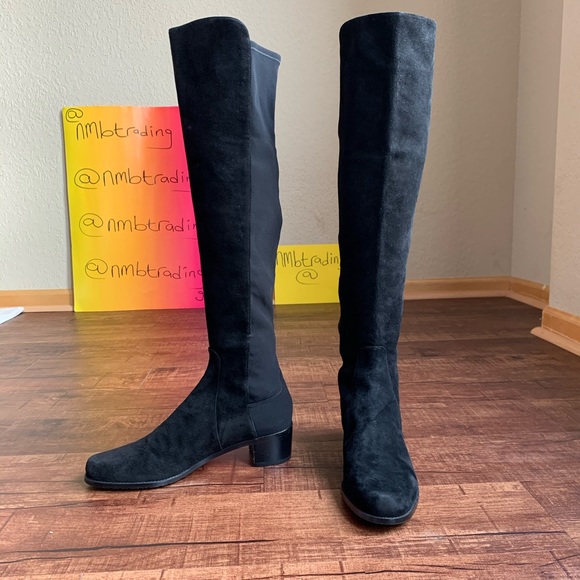 Stuart Weitzman Elasticized Suede 11M Knee hi Boot - Picture 8 of 15